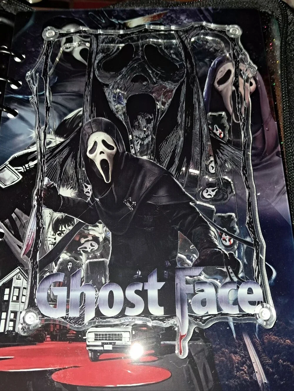 New! A5 Size GHOST FACE Acrylic Shaker Notebook